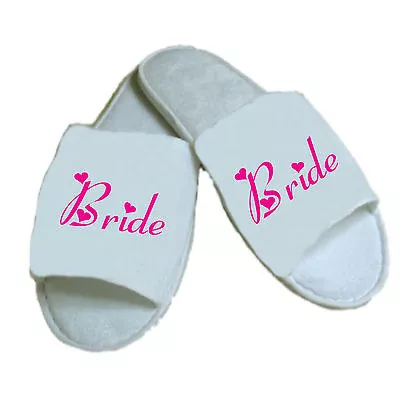 Buy Personalised Wedding Slippers / Mules Ideal Gift Weddings Honeymoon Home Bride • 7.75£