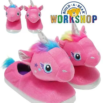 Buy Kids Girls Slippers 3D Novelty Plush Animal Unicorn Bunny Warm Cosy Fluffy Gift • 12.99£