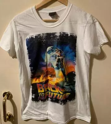 Buy Official Back To The Future Distressed Poster White T-Shirt, XL Shirt • 9.99£