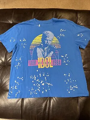 Buy Billy Idol 1984 Tour Classic Vintage Womans T-Shirt XL • 14.17£