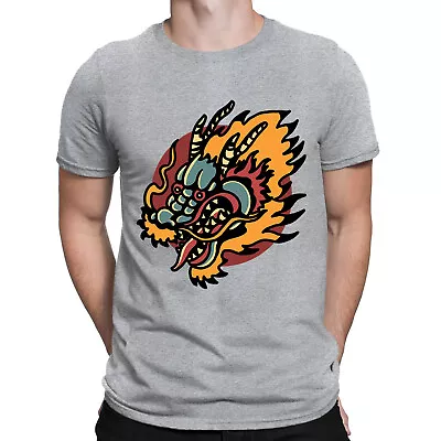 Buy Fire Flames Tattoo Biker Rock Wild Tattooed Mens Womens T-Shirts Tee Top #BJGL • 3.99£