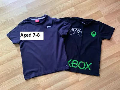 Buy 2 Boys T-shirts. Aged 7- 8 .Xbox- Slazenger • 1£
