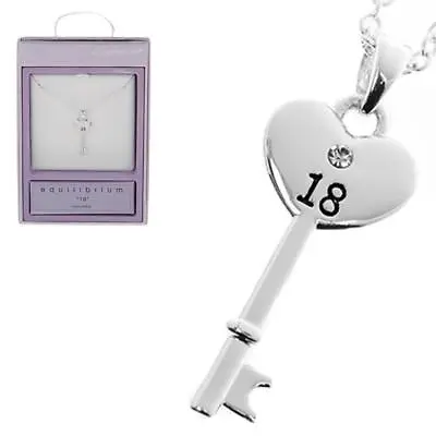 Buy Silver Plated Necklace Special 18th Birthday Key Pendant Equilibrium • 10.49£