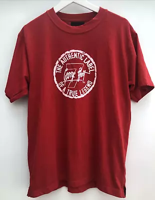 Buy GEORGE BEST Fan T Shirt Red Short Sleeve Mens Large L • 14.95£