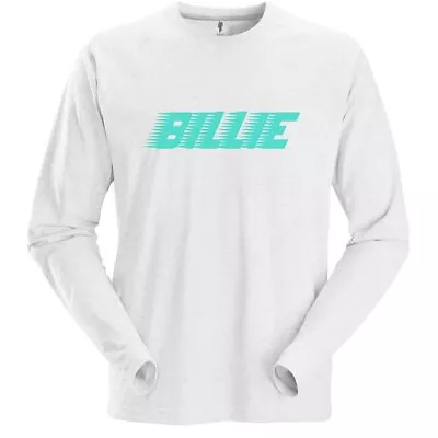 Buy Billie Eilish 'Racer Logo' White Long Sleeve T Shirt - NEW OFFICIAL • 21.99£