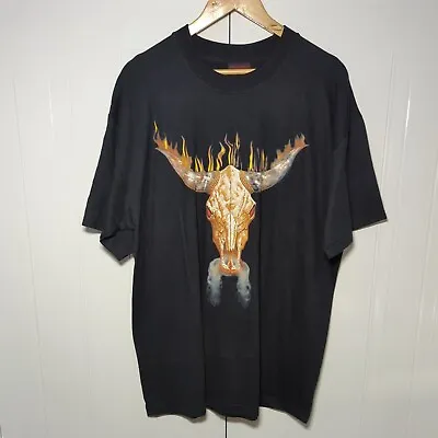 Buy Vintage 2000 WWF The Rock.com Braham Bull Graphic T Shirt Attitude Era - Size XL • 44.99£