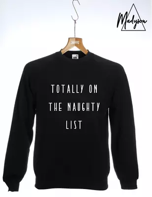Buy Christmas Sweatshirt Sweater Top Alternative Jumper Naughty List Unisex S M L XL • 18.99£