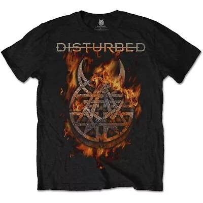Buy Disturbed Mens Black Short Sleeve Burning Belief T-Shirt Logo Band Rock Metal La • 13.95£