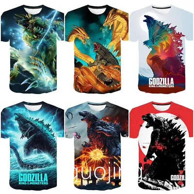 Buy 3D Kids Boys Men King Kong Godzilla T-shirt Movie Casual Short Sleeve Tee Top • 8.95£