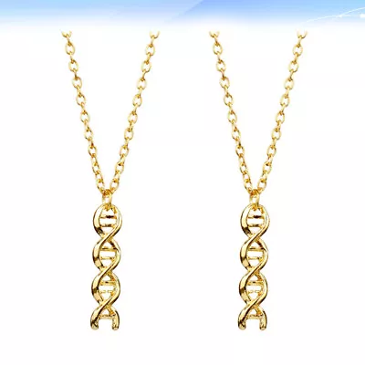 Buy 2 Pcs Clavicle Necklace Gold Necklaces Jewelry Gifts Chemistry Necklace • 7.99£