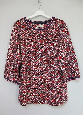 Buy New Brakeburn Mixed Berry Floral 3/4 Sleeve T Shirt Tunic Top Size 8 - 20 • 15.19£