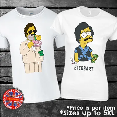 Buy Pablo Escobar Bart Homer Simpson T-shirt Mens Ladies Simpsons Funny Gift Narcos • 9.99£