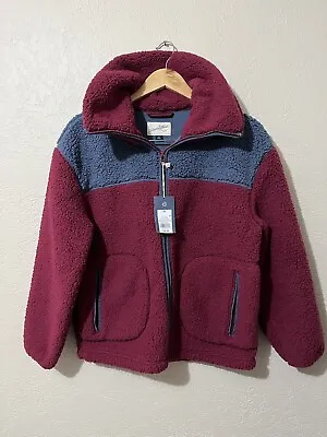Buy Universal Thread Women's Warm Sherpa Anorak Faux Fur Jacket Size XS Purple NWT • 8.62£