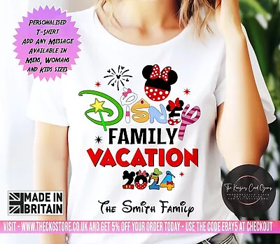 Buy Personalised Disneyland Paris T Shirt Disney Trip Matching Family T Shirt V1 • 13.70£