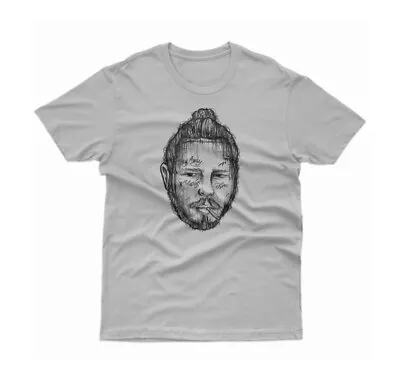 Buy Post Malone Grey T-Shirt, Size Small, With Graphic Image • 8£