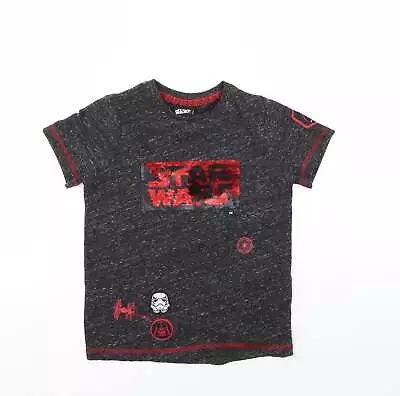 Buy Star Wars Girls Black Cotton Basic T-Shirt Size 6 Years Round Neck • 3.50£