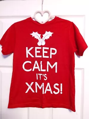 Buy Rebel Keep Calm It's Christmas Red T Unisex Shirt 10-11 Yrs  • 1£