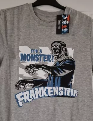 Buy Official Universal Monsters Tshirt Frankenstein Grey Size S • 7.99£