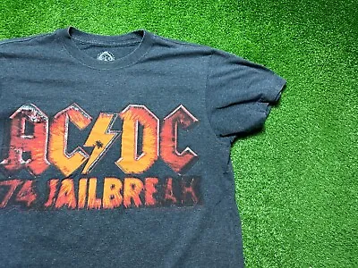 Buy ACDC Tour Band Women's Graphic Tee Size Large Blue • 18.91£