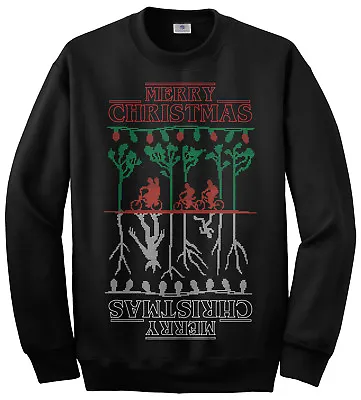 Buy The Upside Down Stranger Things Ugly Christmas Unisex Sweatshirt • 28.37£