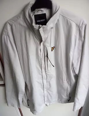 Buy Lyle & Scott Classic Mens White  Showerproof/Festival/Indie Style Jacket Size L • 14.44£