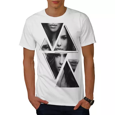 Buy Wellcoda Art Fashion Face Mens T-shirt, Abstract Graphic Design Printed Tee • 15.99£