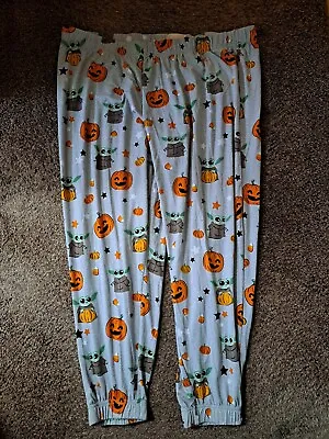 Buy Womens Baby Yoda Grogu Mandalorian Halloween Munki Munki Pajamas Sleep Pants 2X • 17.05£