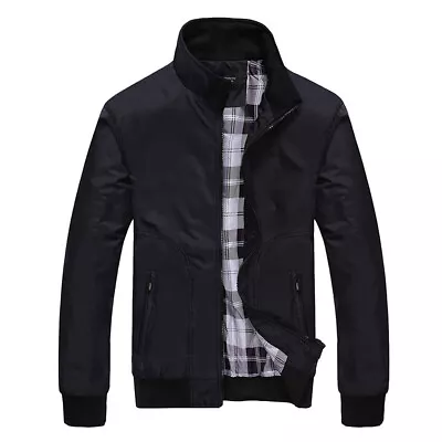 Buy Men Windbreaker Zipper Jacket Outdoor Jacket Autumn Stand Collar Sports Coat NEW • 14.33£