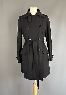 Buy M&S Per Una Belted Frill Skirted Rain Parka Military Trench Mac Jacket Coat 12 • 15£
