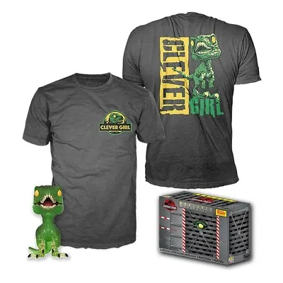 Buy Funko Pop Tees Box Lunch Exclusive Jurassic Park Clever Girl Pop & T-Shirt Sz L • 40£