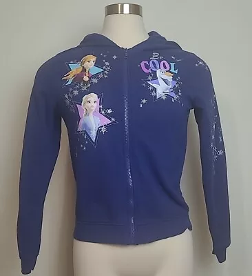 Buy Disney Frozen 2 II Juniors Size XL 14/16 Blue Zip Hoodie Sweatshirt • 12.28£