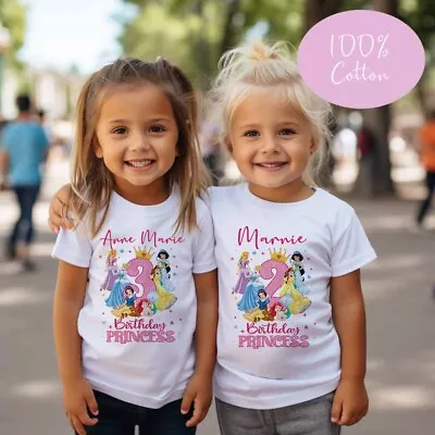 Buy Children's~  Birthday Princess ~ Girl T Shirt * Personalised 100% Cotton • 8.99£