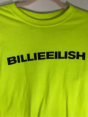 Buy Billie Eilish Neon Green Don't Smile At Me Concert Merch Long Sleeve • 23.68£
