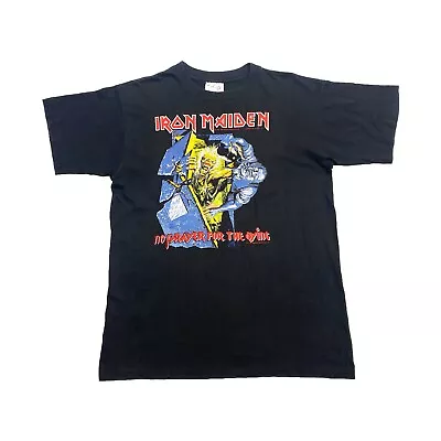 Buy Iron Maiden No Prayer For The Dying Tshirt | Vintage 90s Heavy Metal Band Music • 60£