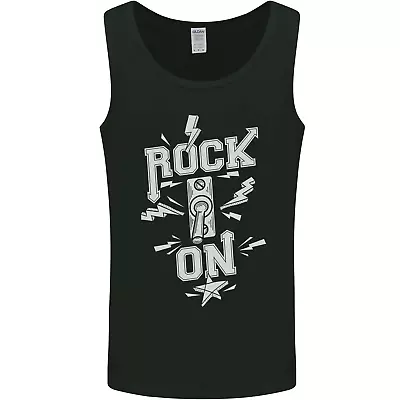 Buy Rock On Funny Music Heavy Metal Guitar Mens Vest Tank Top • 10.99£