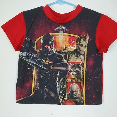 Buy Guardians Of The Galaxy Boys Pajama Top Red SS Size 4 5 • 10.26£