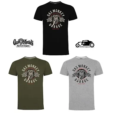Buy Genuine Original Gas Monkey Garage Quality T-Shirt 'Flags' - Fast N Loud • 17.95£