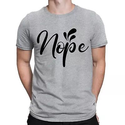 Buy Nope Sassy Slogan Minimalist Saying Gift Funny Mens Womens T-Shirts Tee Top #NED • 9.99£