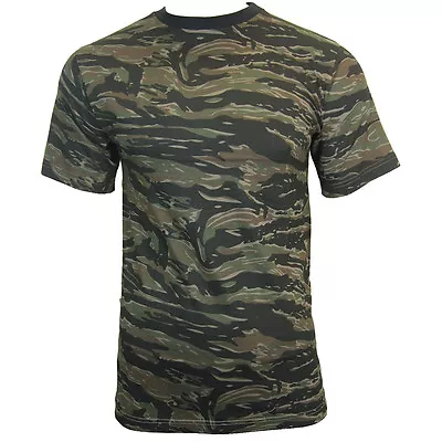 Buy Tiger Stripe Camo T-shirt - Camouflage Army Military Top Soldier All Sizes New • 14.95£