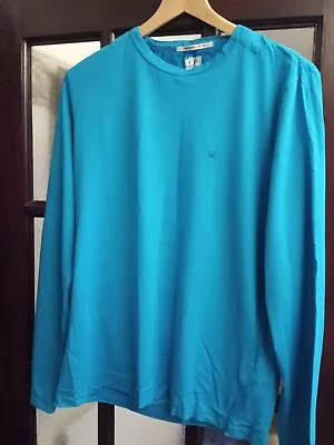 Buy C.P. Company Long Sleeved T-shirt In Turquoise Size Large • 20£