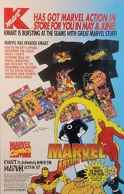 Buy 1995 Marvel Kmart Merch Vintage Print Ad Official Promo Art Spiderman Ironman  • 7.71£