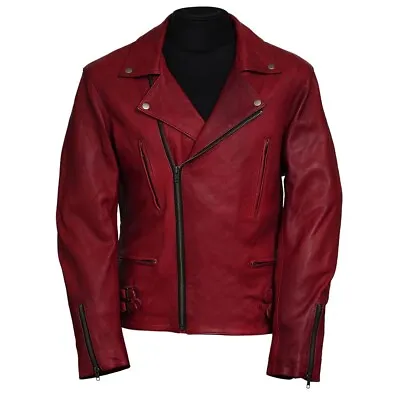Buy XtendFit New Men Red Easy Rider Stylish Fashion Jacket In Lambskin Leather • 84.99£