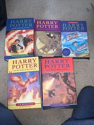 Buy Rowling Harry Potter  X 5 UK Bloomsbury Hardback Books • 14.95£