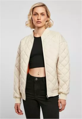 Buy Urban Classics Damen Jacke Ladies Oversized Diamond Quilted Bomber Jacket Softse • 48.70£
