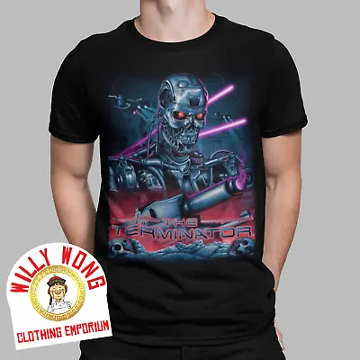 Buy Terminator T-Shirt Retro Movie 80s Cyborg Cyberdyne Skynet Film Robot Tee • 11.36£