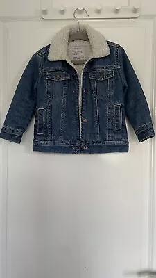Buy Warm Denim And Co Jeans Sherpa Jacket Blue 1.5 Years To 2 Years Kids • 8.50£