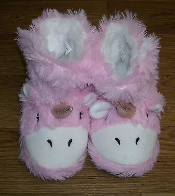 Buy LIPSY BNWT Girls Pink Fleece UNICORN Slippers Boots UK 13 Eur 31 New • 15.99£