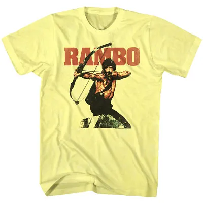 Buy Rambo Movie Stallone Bow & Arrow Mens T Shirt Military Action Hero Soldier Fight • 23.65£