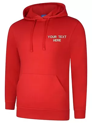 Buy Personalised Embroidered Your Text Hoodie Casual Partywear Unisex Adult Gift Top • 18.99£