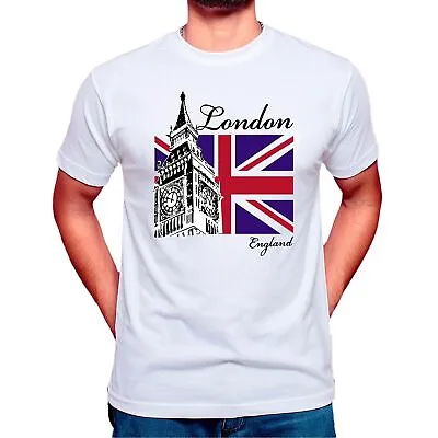 Buy Big Ben London England Union Jack Unisex Souvenir Design Printed T Shirt   • 9.99£